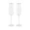 6 Packs: 2 ct. (12 total) 6oz. Clear Flute Glasses with Gold Rim by Celebrate It™